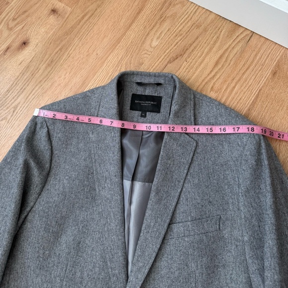 Banana Republic 100% Cotton Tailored Fit Gray Blazer Jacket Men’s Size 44L - Picture 4 of 13